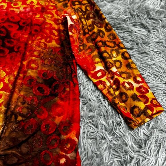 Ruby Rd Quarter Sleeve Twist Bottom Shirt Size Medium - Picture 3 of 8